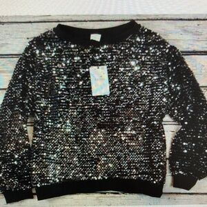 Black Sequin Women's Sweater